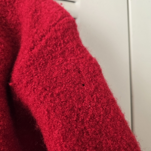 Vintage Norm Thompson Women Red Wool Jacket Size L 165 - Picture 7 of 7